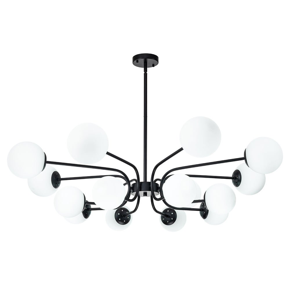 Zorion Frosted Sputnik Glass Chandelier - Lamp Copper
