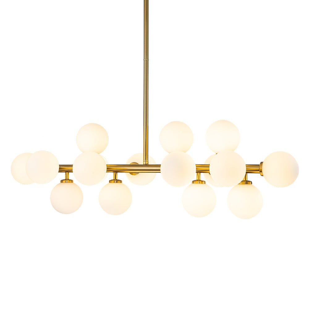 Iris Modern Linear Glass Chandelier - Lamp Copper