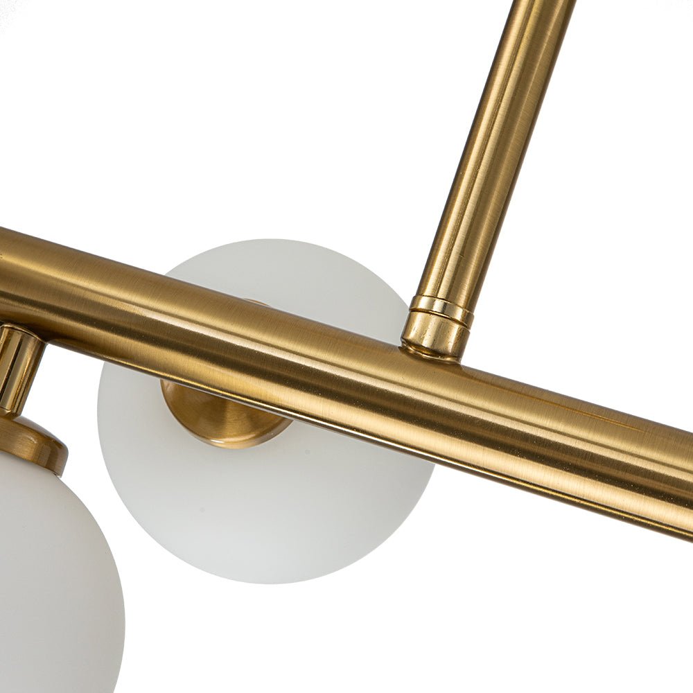 Iris Modern Linear Glass Chandelier - Lamp Copper