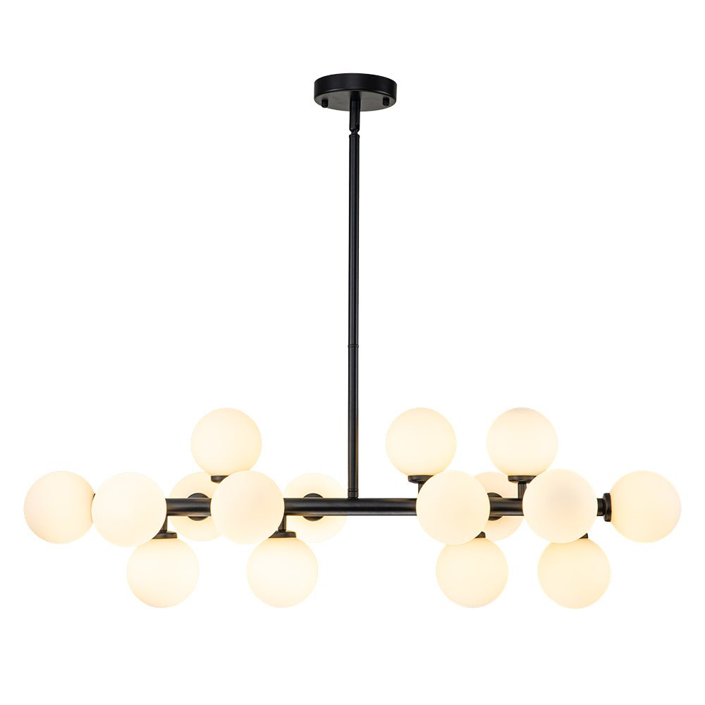 Iris Modern Linear Glass Chandelier - Lamp Copper