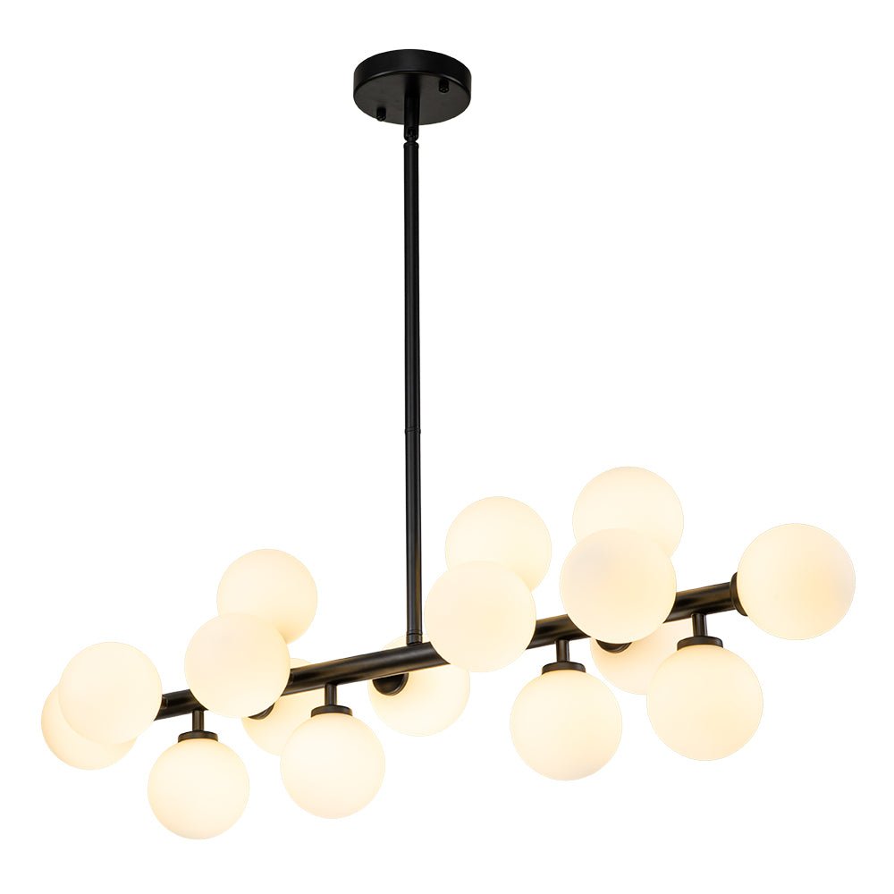 Iris Modern Linear Glass Chandelier - Lamp Copper