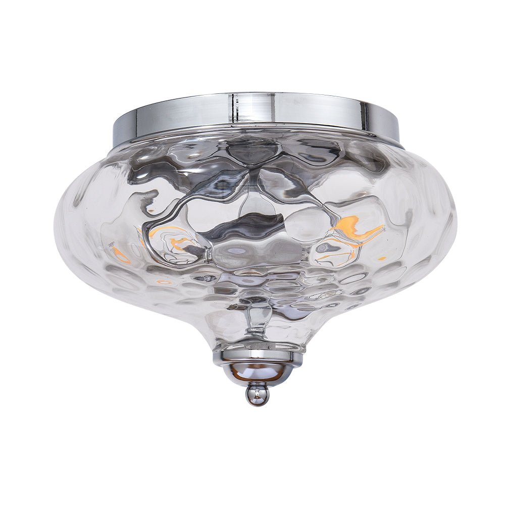 Oralon Modern Glass Flush Mount Ceiling Light - Lamp Copper