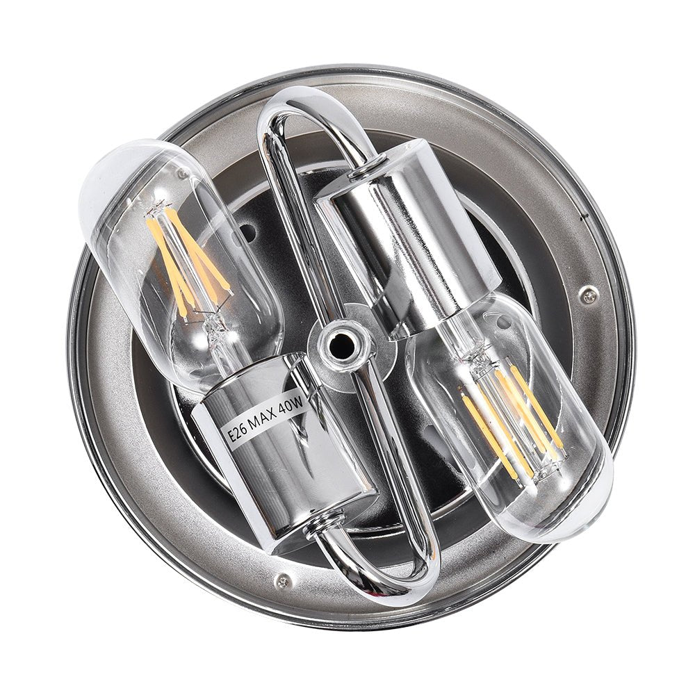 Oralon Modern Glass Flush Mount Ceiling Light - Lamp Copper