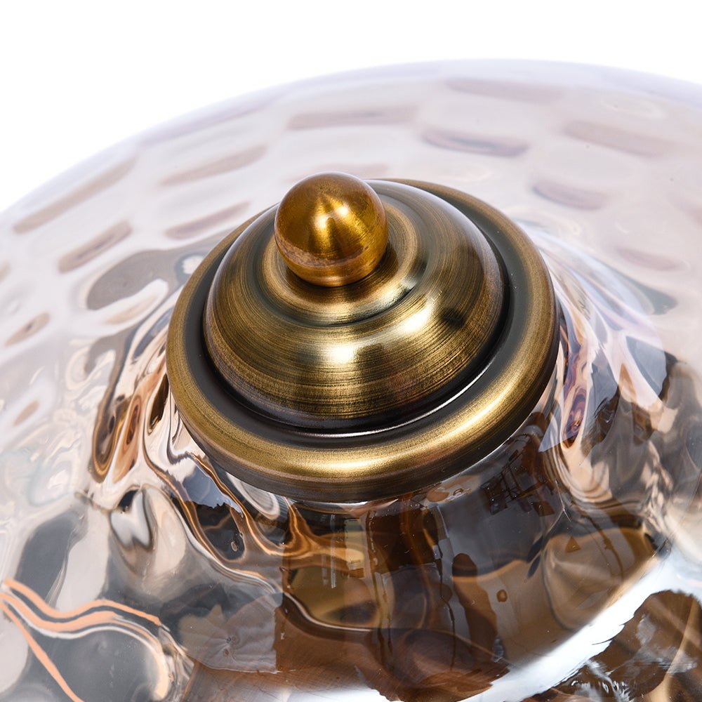 Oralon Modern Glass Flush Mount Ceiling Light - Lamp Copper