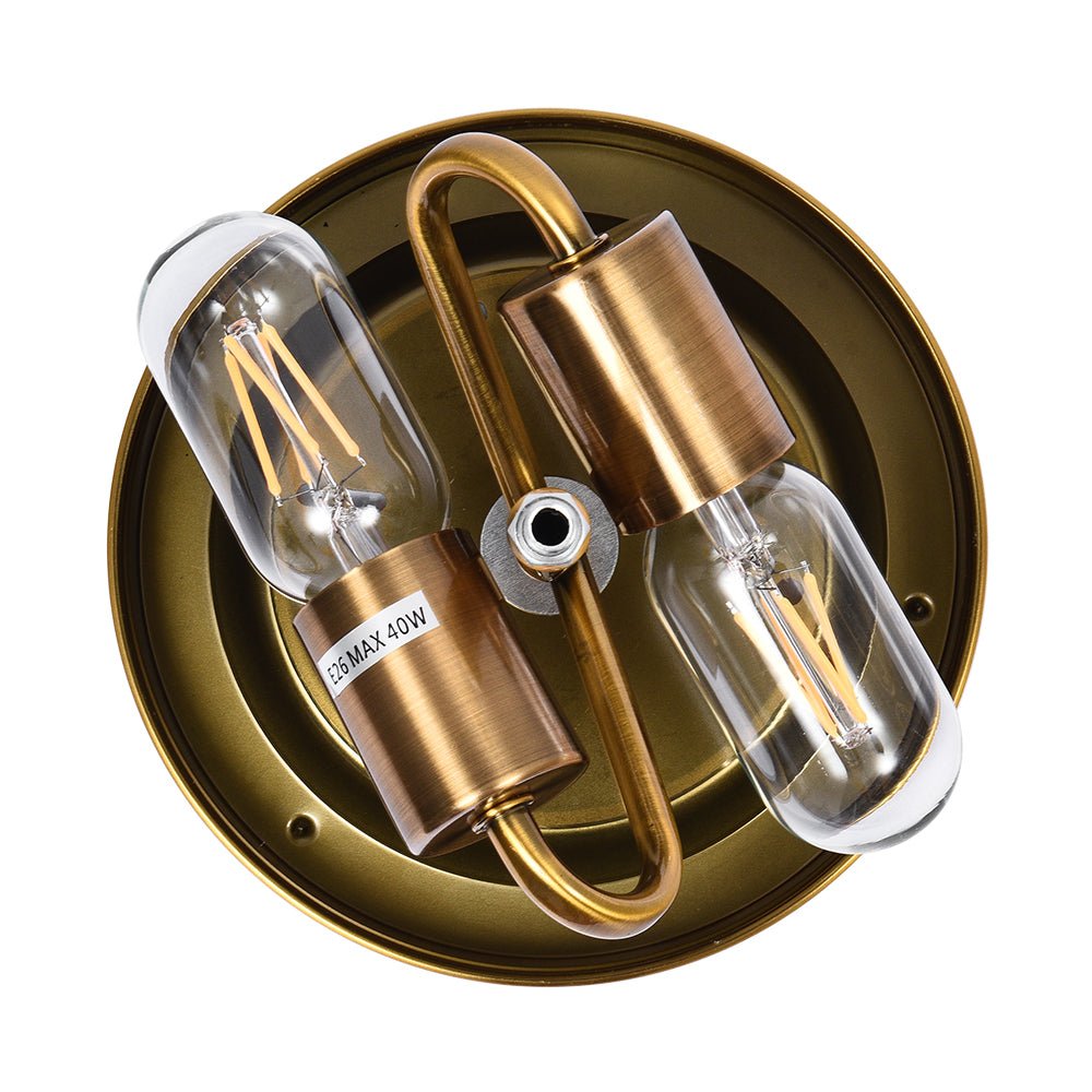 Oralon Modern Glass Flush Mount Ceiling Light - Lamp Copper