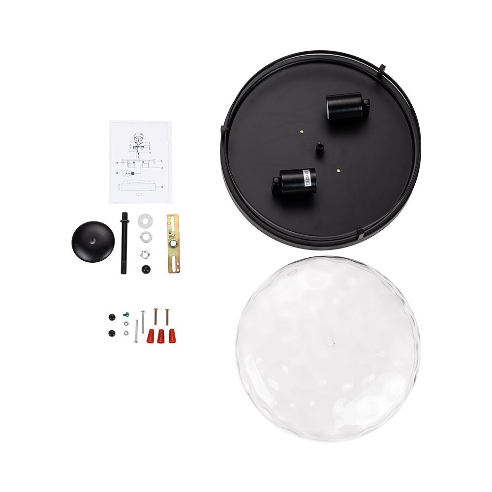 Norvia Minimalist Glass Flush Mount Ceiling Light - Lamp Copper