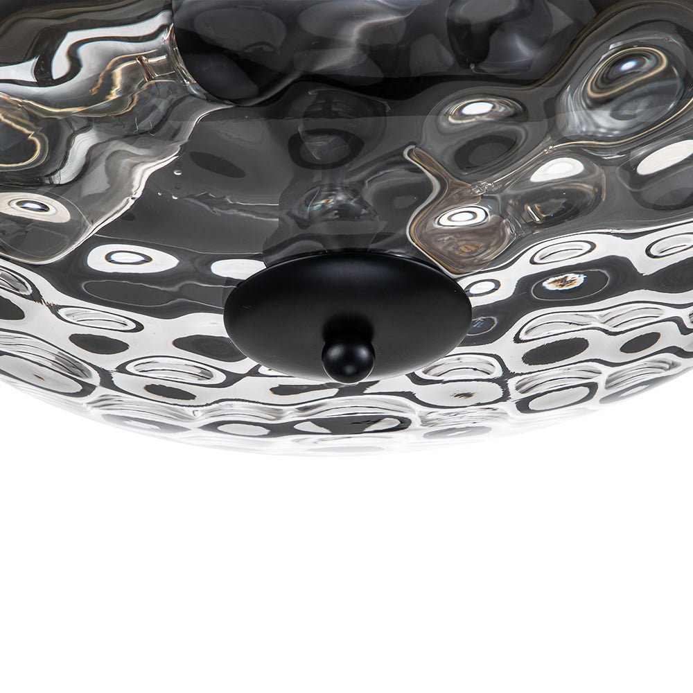 Norvia Minimalist Glass Flush Mount Ceiling Light - Lamp Copper