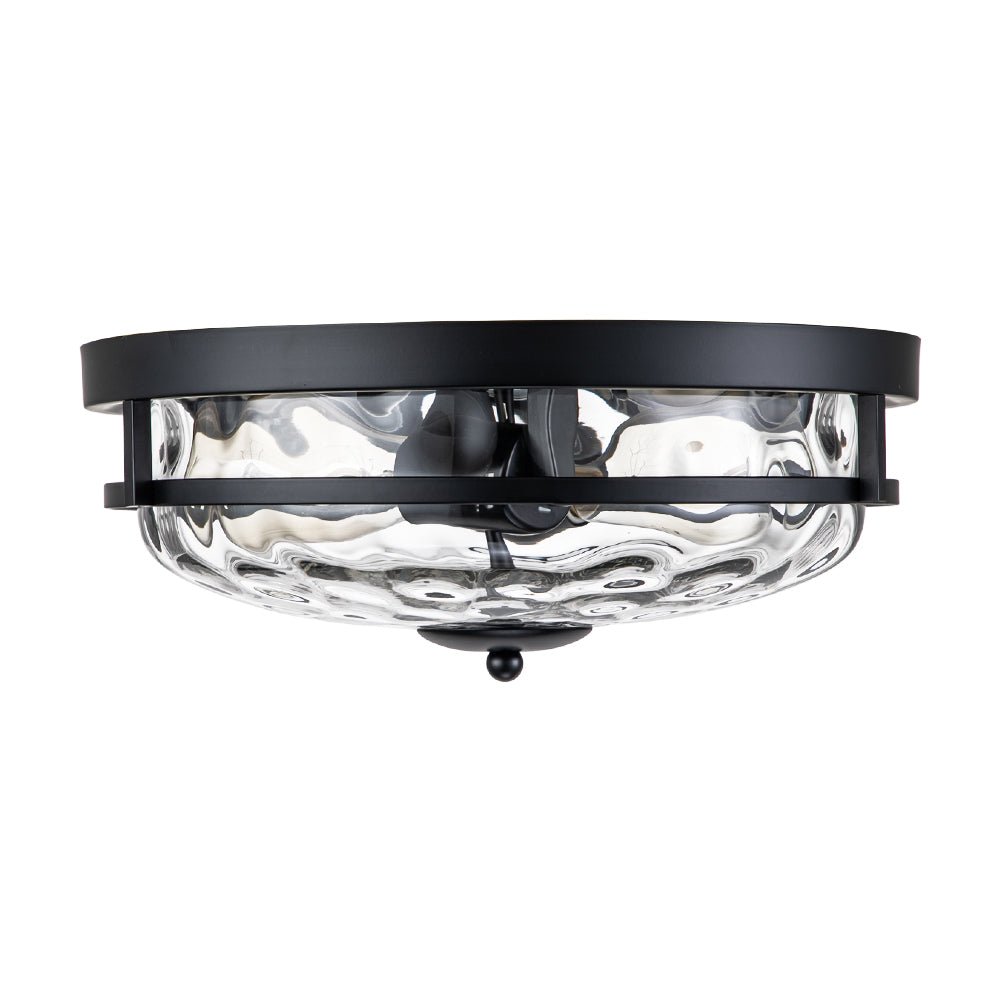 Norvia Minimalist Glass Flush Mount Ceiling Light - Lamp Copper