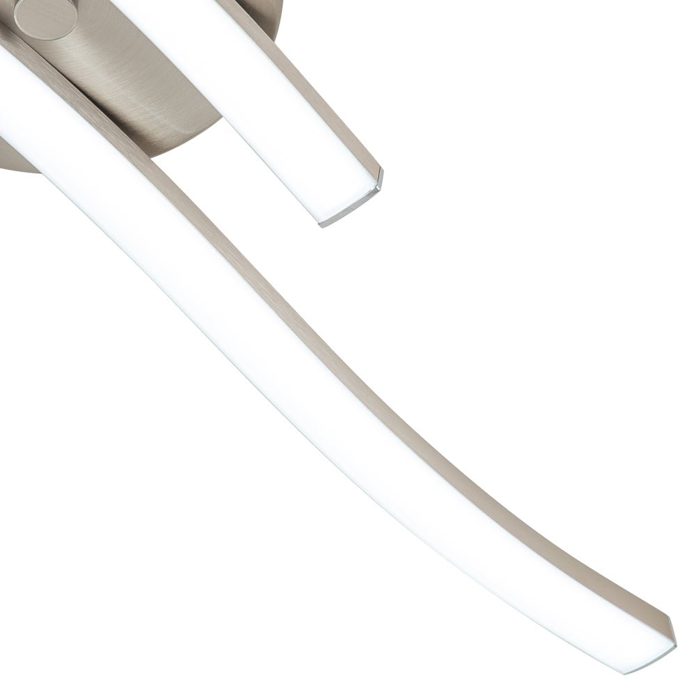 Kveld Wavy Linear Metal Flush Mount Wall Light - Lamp Copper
