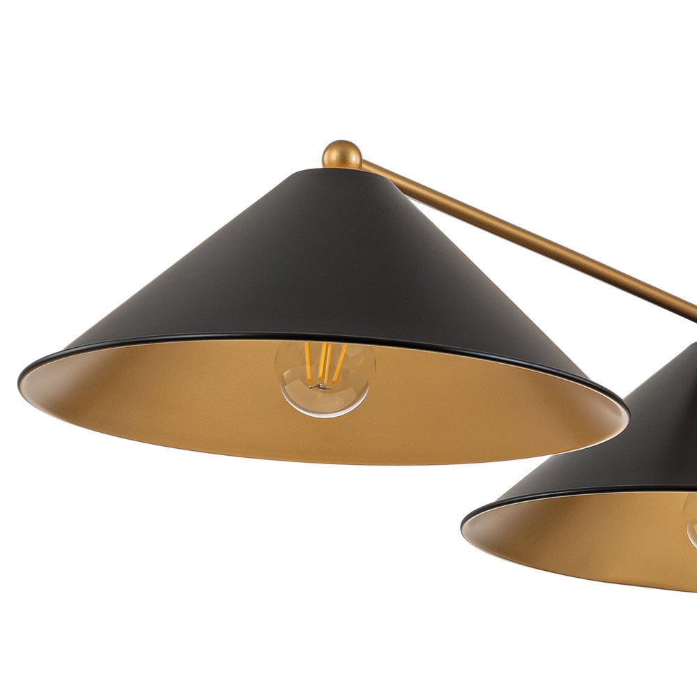 Rauduvix Black Cone Shade Metal Pendant - Lamp Copper