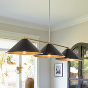 Rauduvix Black Cone Shade Metal Pendant - Lamp Copper