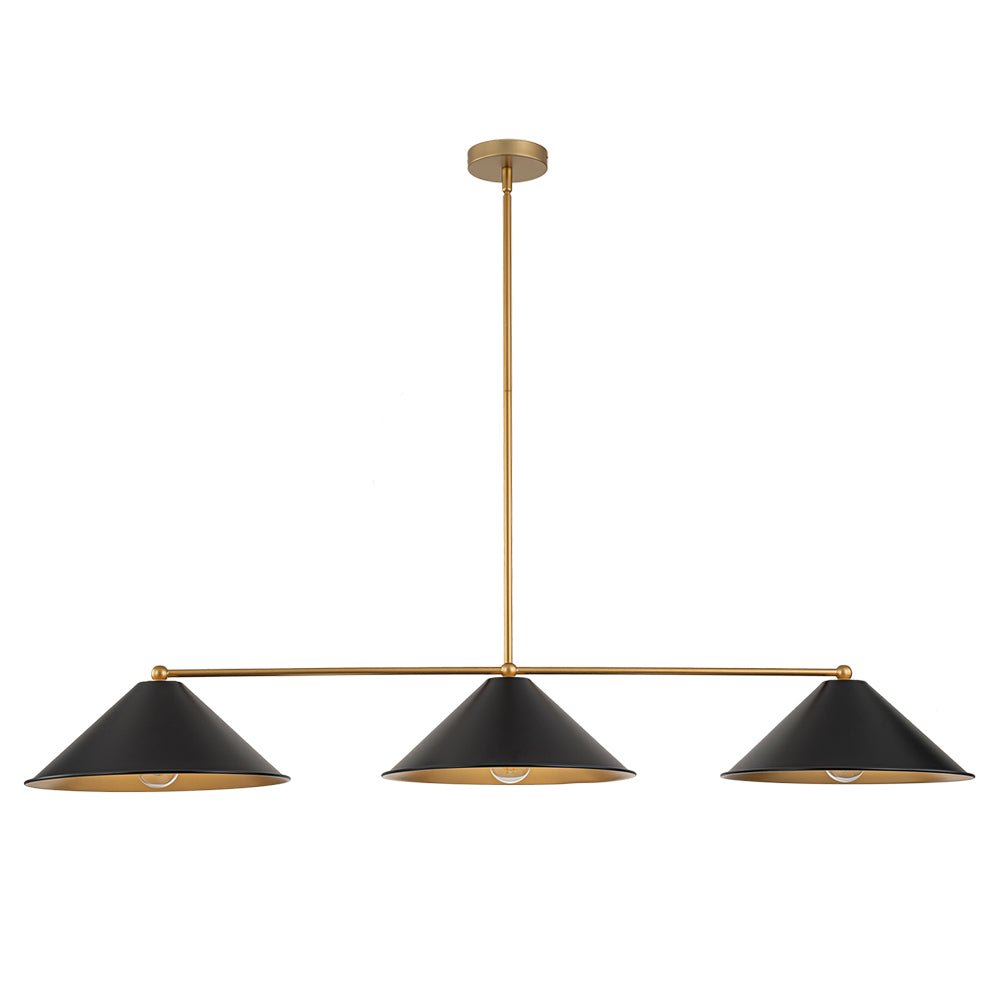 Rauduvix Black Cone Shade Metal Pendant - Lamp Copper