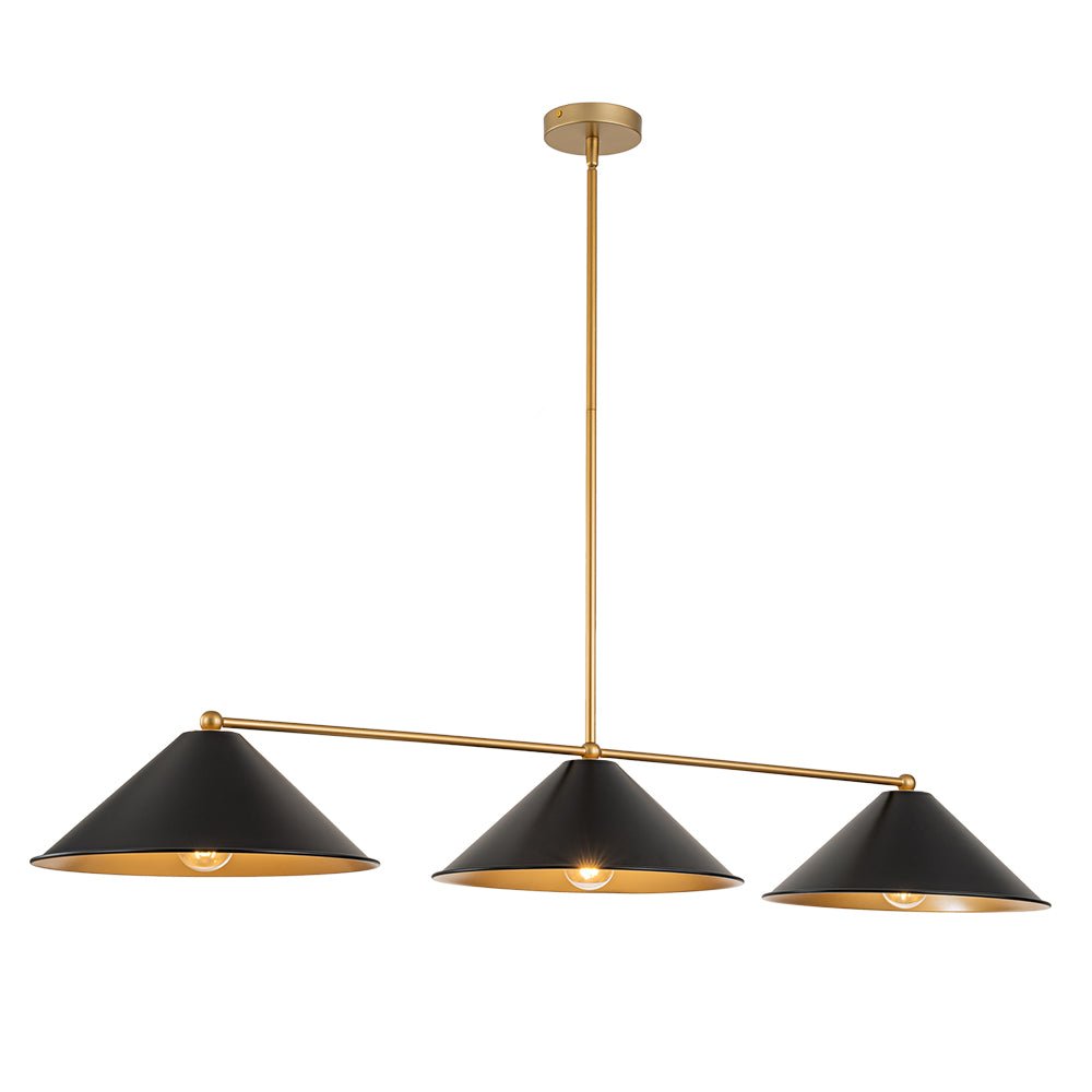 Rauduvix Black Cone Shade Metal Pendant - Lamp Copper