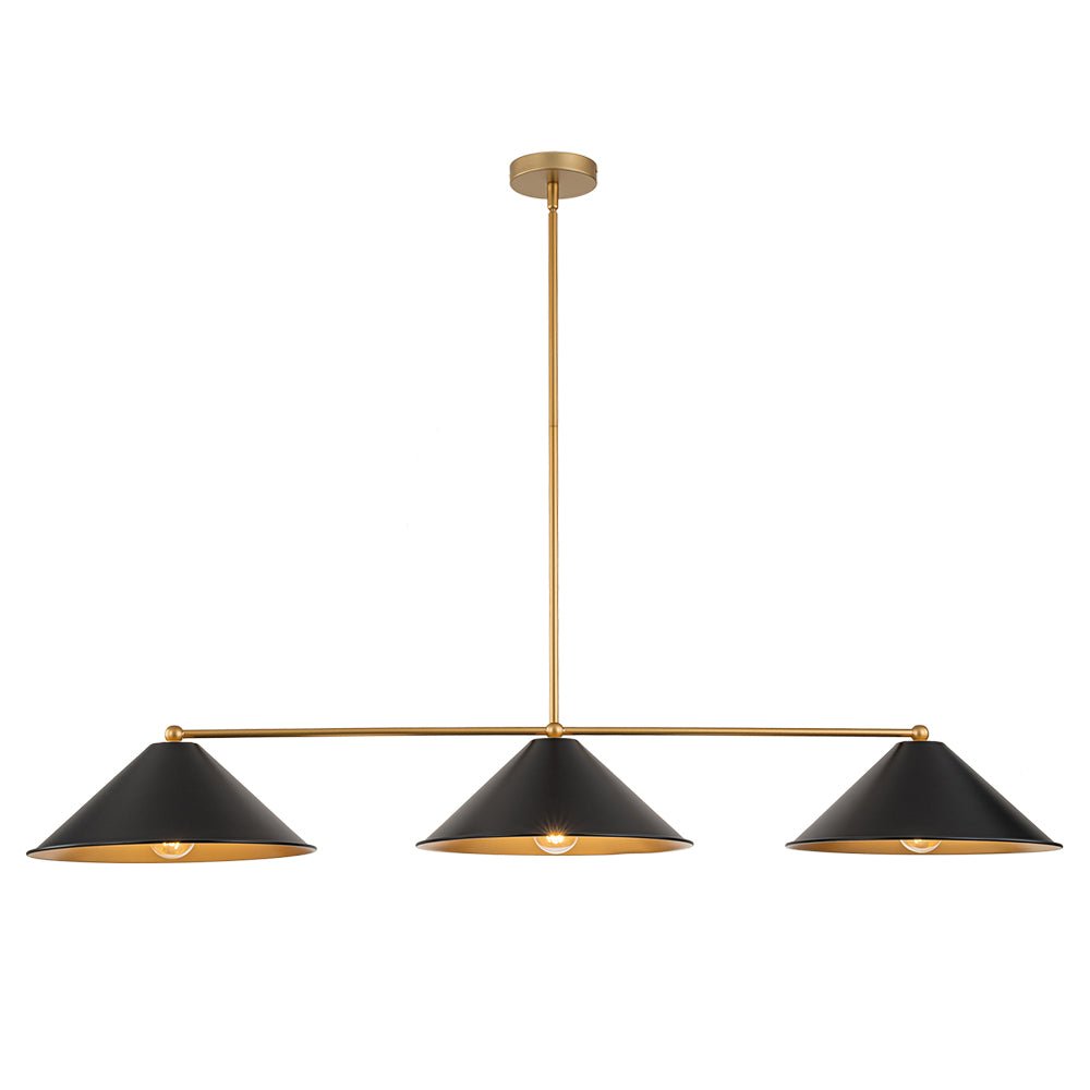 Rauduvix Black Cone Shade Metal Pendant - Lamp Copper