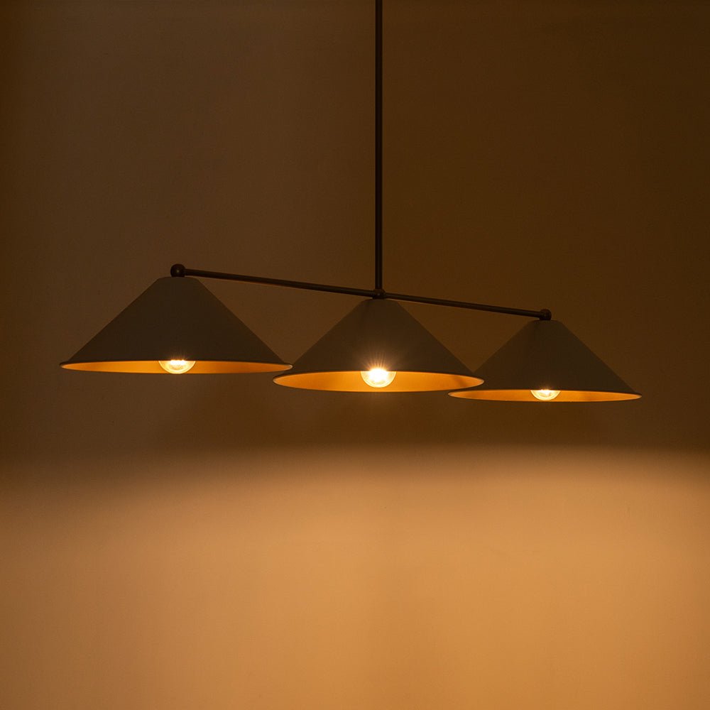 Rauduvix Black Cone Shade Metal Pendant - Lamp Copper