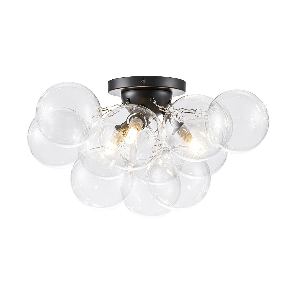 Lumira Globe Bubble Brass Glass Ceiling Light - Lamp Copper