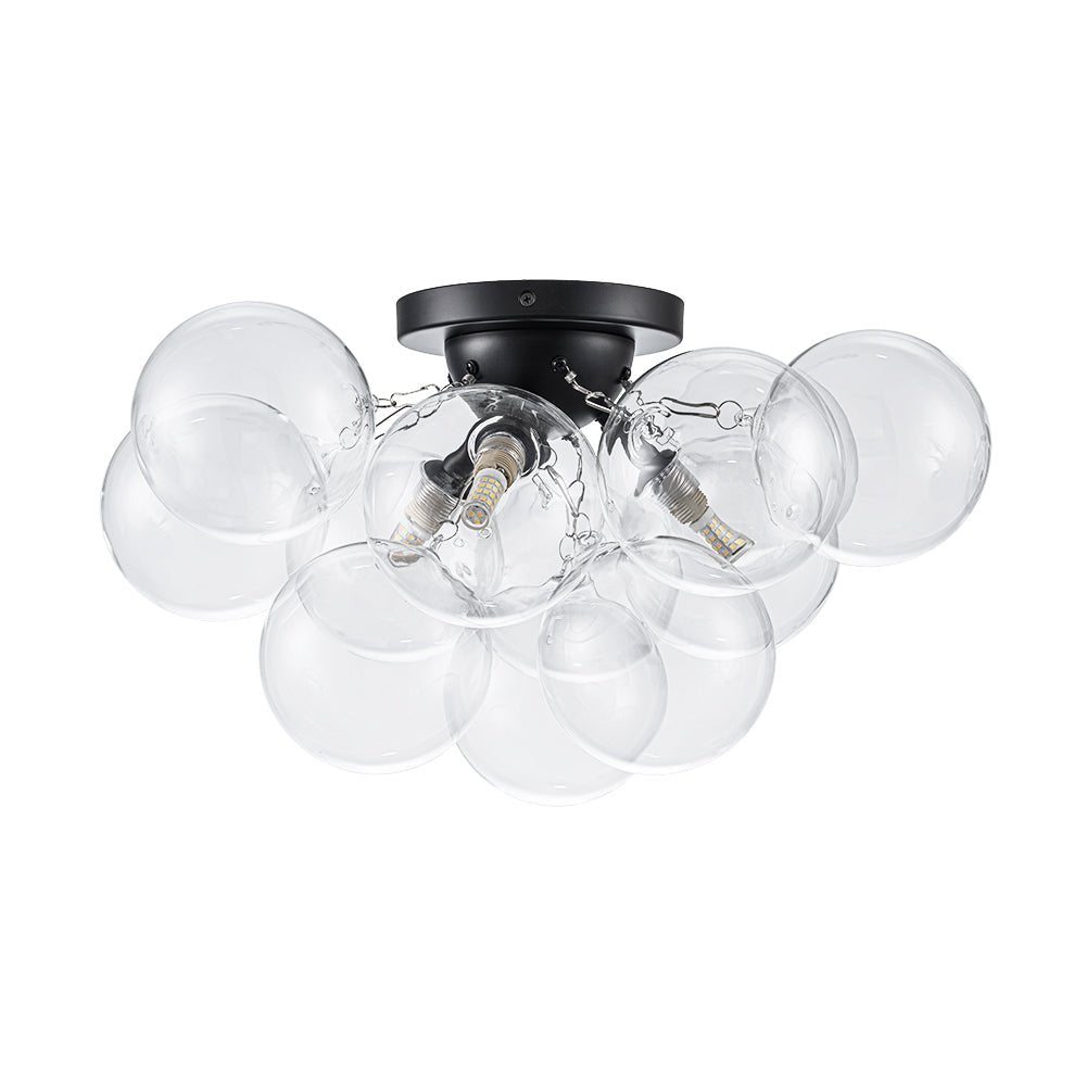 Lumira Globe Bubble Brass Glass Ceiling Light - Lamp Copper