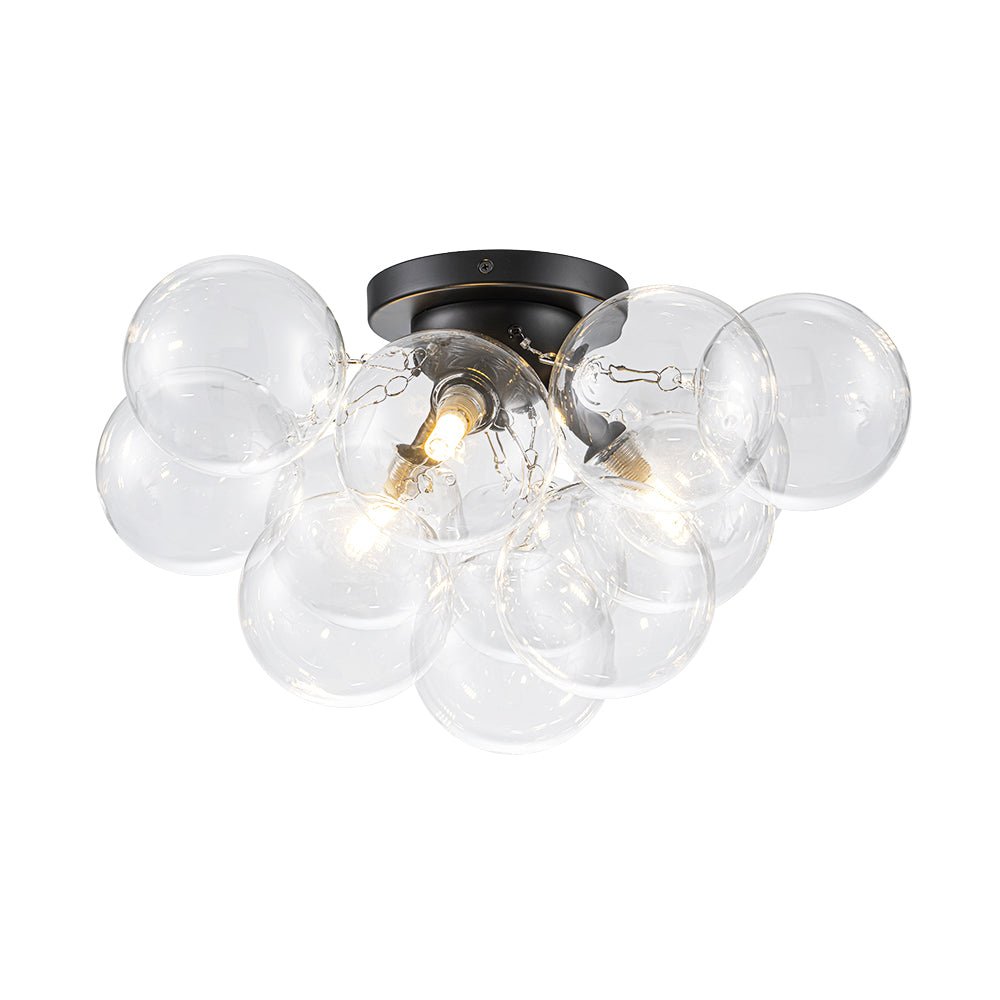 Lumira Globe Bubble Brass Glass Ceiling Light - Lamp Copper