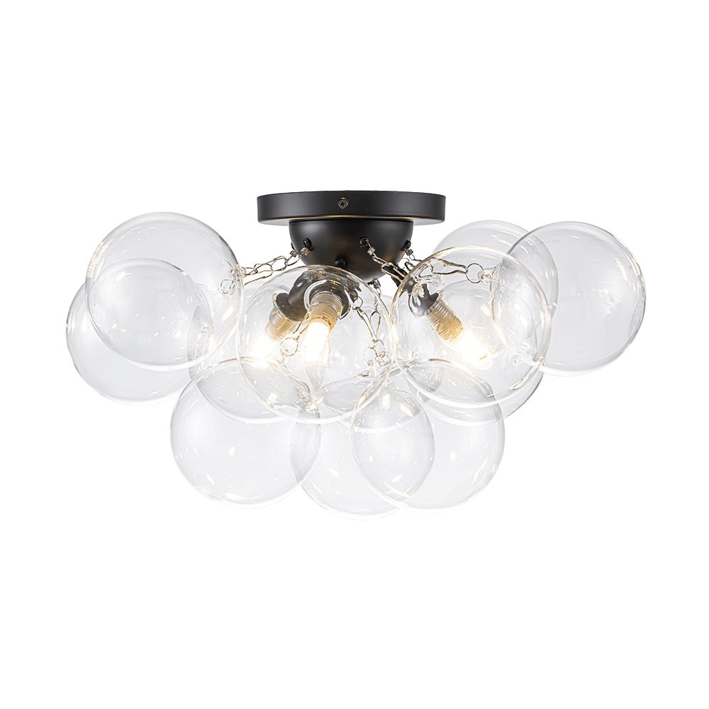 Lumira Globe Bubble Brass Glass Ceiling Light - Lamp Copper