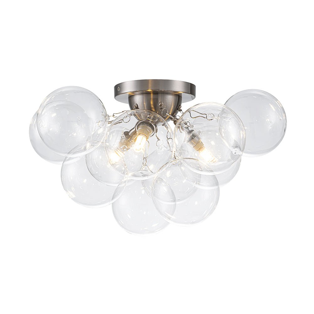 Lumira Globe Bubble Brass Glass Ceiling Light - Lamp Copper