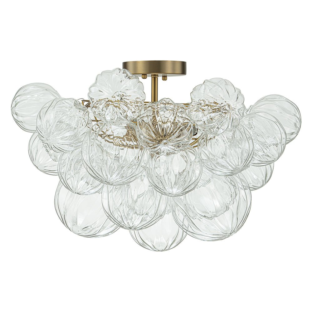 Ildvor Sculpture Glass Semi Flush Chandelier - Lamp Copper