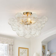 Ildvor Sculpture Glass Semi Flush Chandelier - Lamp Copper