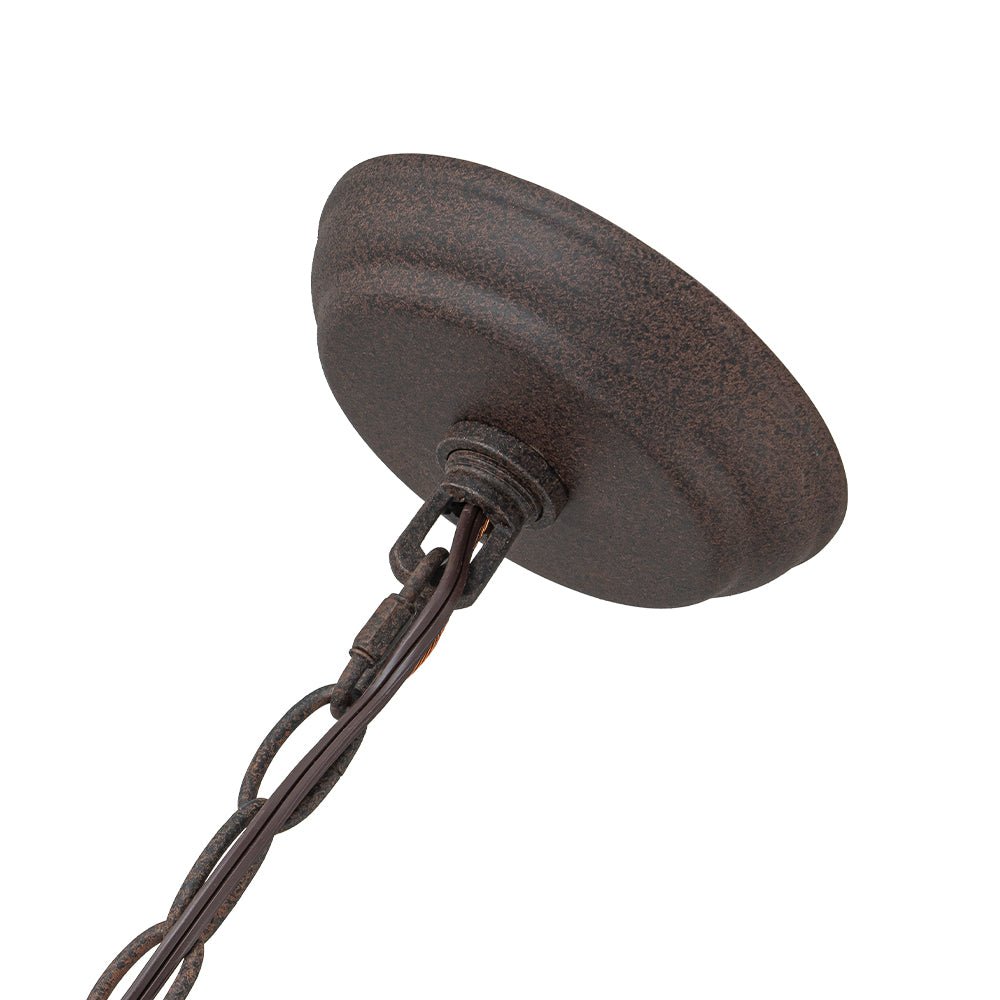 Yrling Farmhouse Open Aged Wood Pendant Light - Lamp Copper