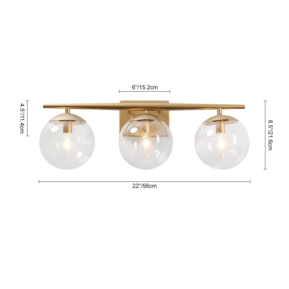 Tindur Globe Modern Metal Vanity Wall Light - Lamp Copper