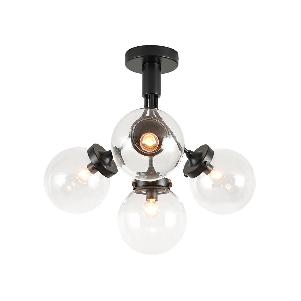 Ljomuva Bloom Globe Glass Semi Flush Mount Ceiling Light - Lamp Copper