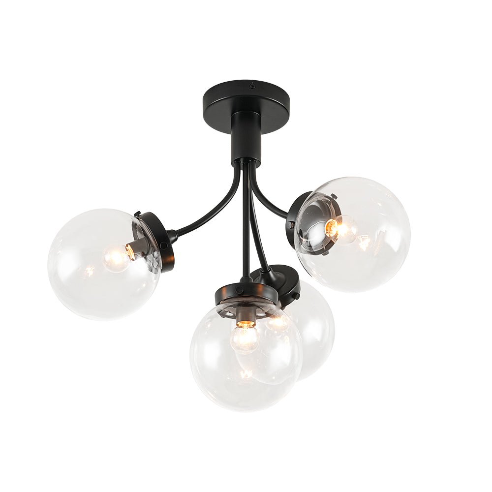 Ljomuva Bloom Globe Glass Semi Flush Mount Ceiling Light - Lamp Copper