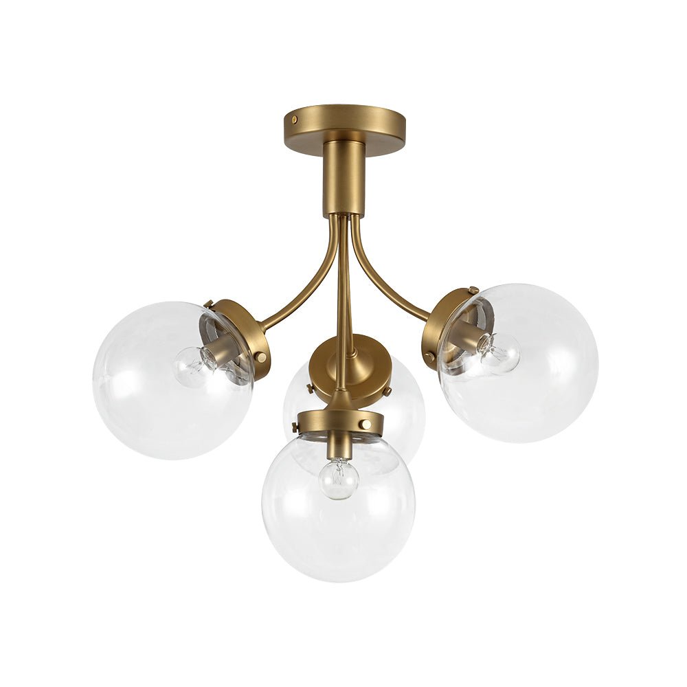 Ljomuva Bloom Globe Glass Semi Flush Mount Ceiling Light - Lamp Copper