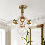 Ljomuva Bloom Globe Glass Semi Flush Mount Ceiling Light - Lamp Copper