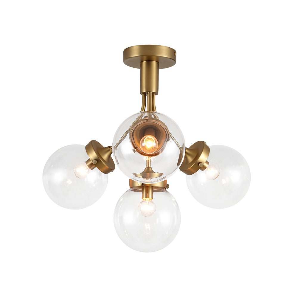 Ljomuva Bloom Globe Glass Semi Flush Mount Ceiling Light - Lamp Copper