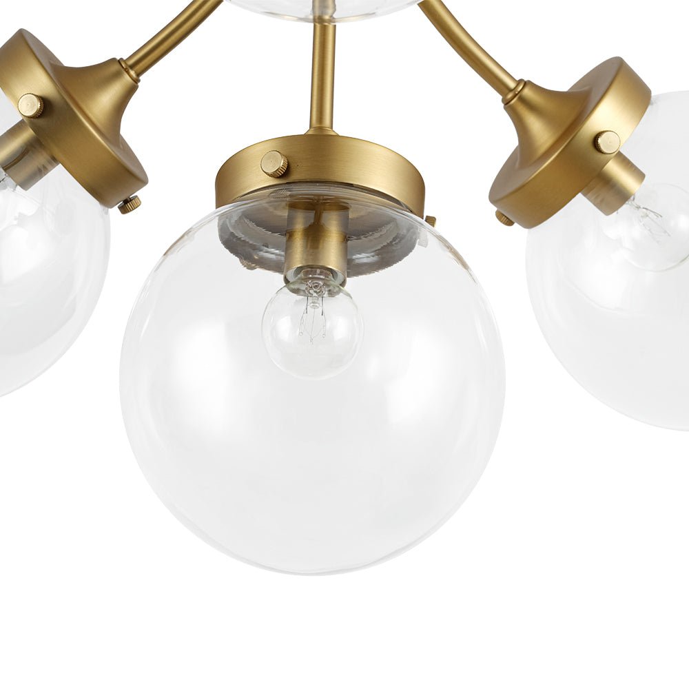 Ljomuva Bloom Globe Glass Semi Flush Mount Ceiling Light - Lamp Copper