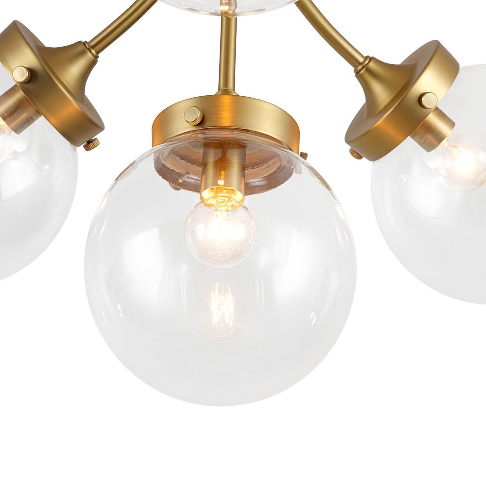 Ljomuva Bloom Globe Glass Semi Flush Mount Ceiling Light - Lamp Copper