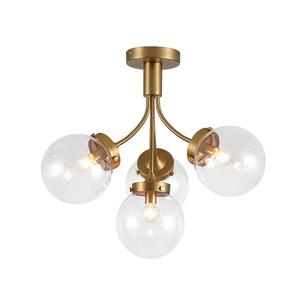 Ljomuva Bloom Globe Glass Semi Flush Mount Ceiling Light - Lamp Copper