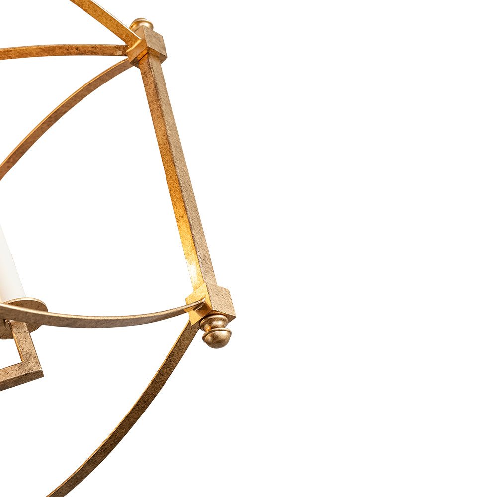 Luston Antique Candle Style Metal Semi Flush Ceiling Light - Lamp Copper