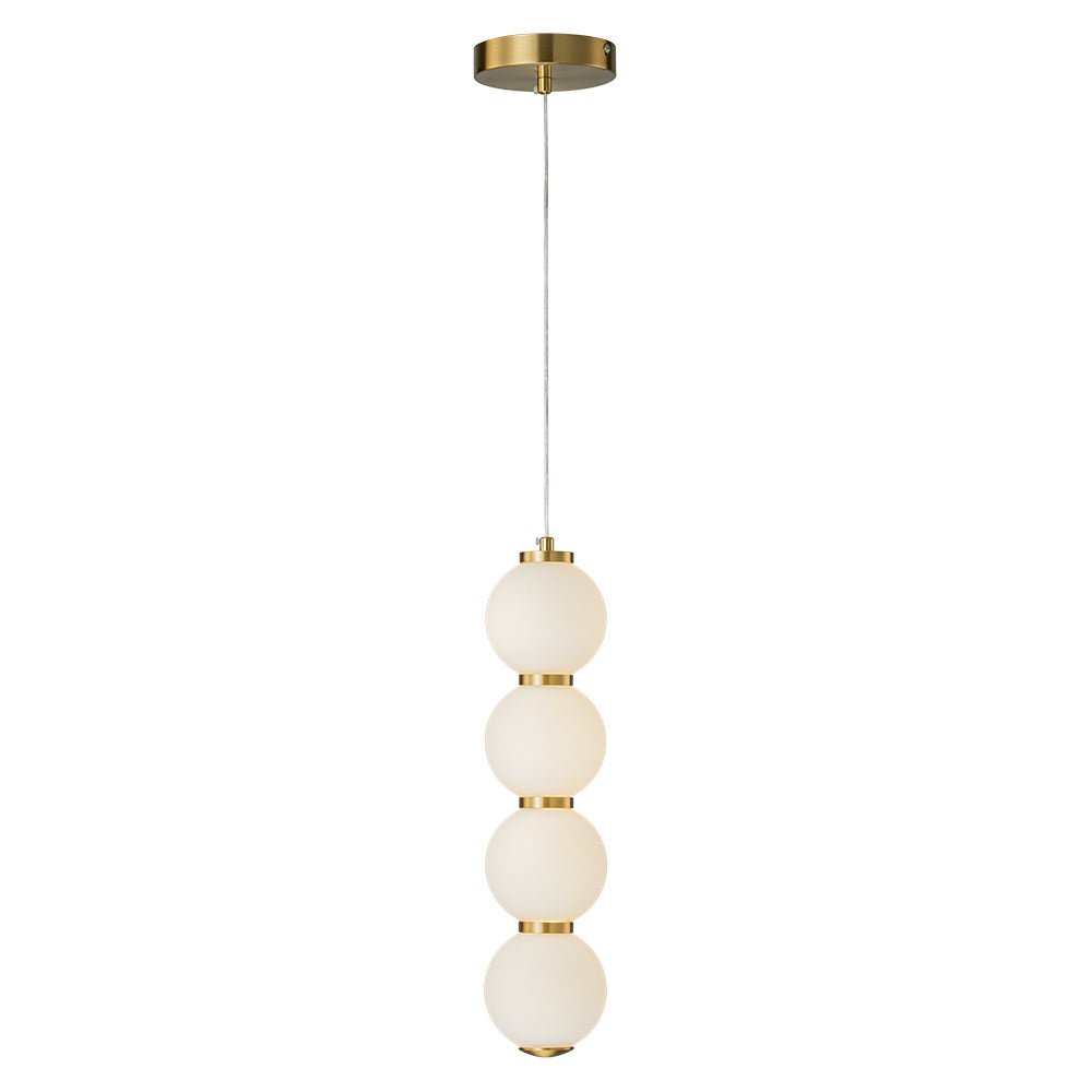 Alvuva LED Frosted Strand Glass Globe Pendant Light - Lamp Copper