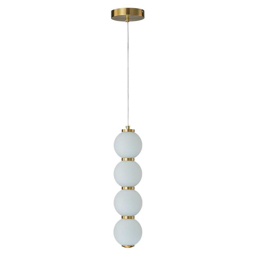 Alvuva LED Frosted Strand Glass Globe Pendant Light - Lamp Copper