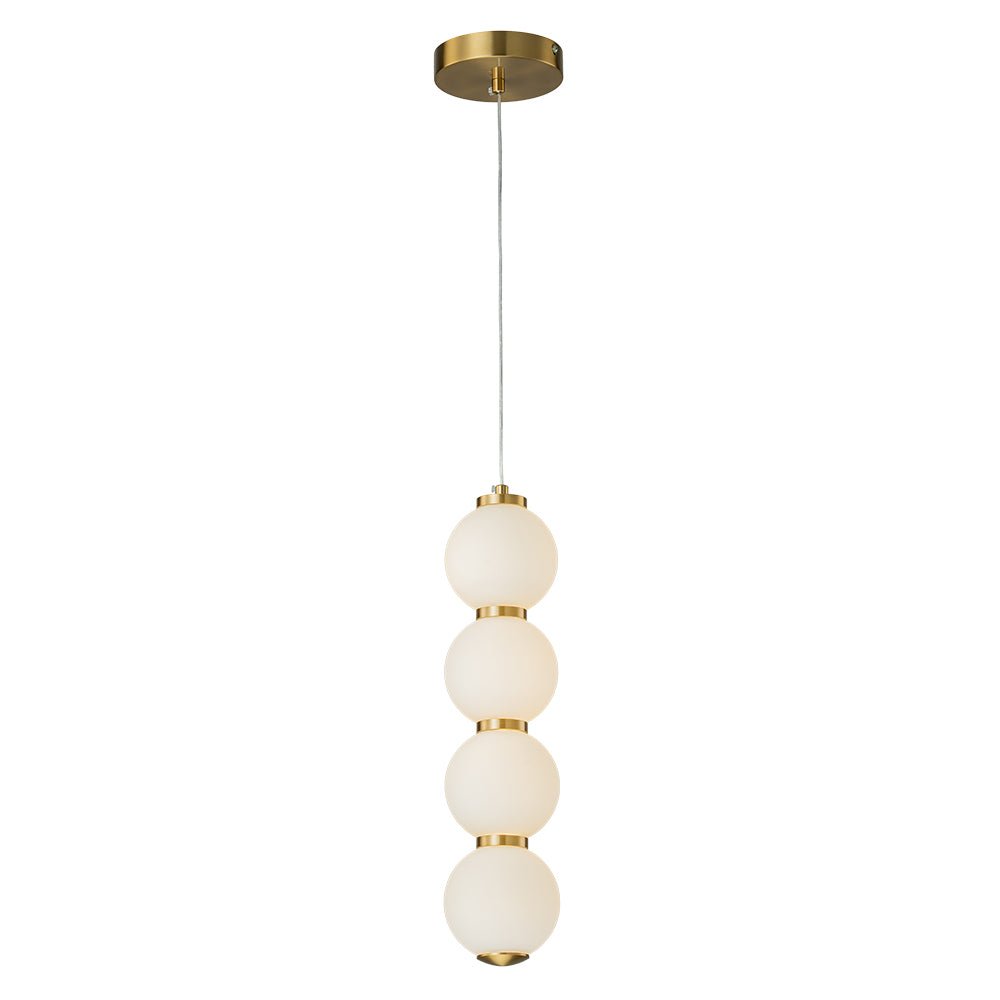 Alvuva LED Frosted Strand Glass Globe Pendant Light - Lamp Copper