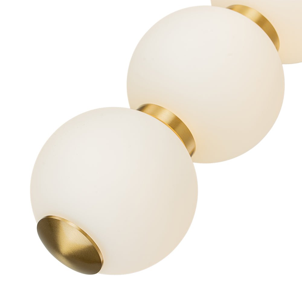 Alvuva LED Frosted Strand Glass Globe Pendant Light - Lamp Copper