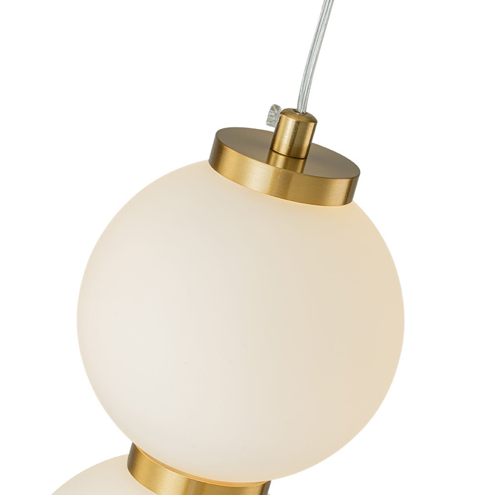 Alvuva LED Frosted Strand Glass Globe Pendant Light - Lamp Copper