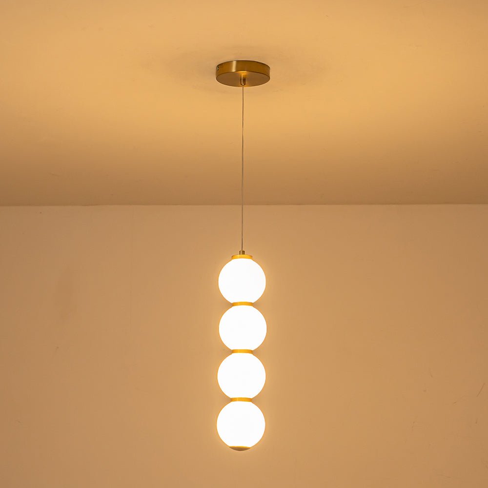 Alvuva LED Frosted Strand Glass Globe Pendant Light - Lamp Copper