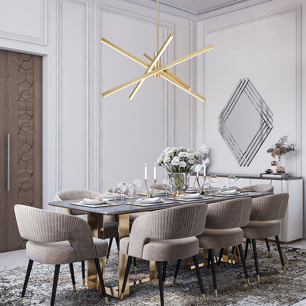 Sifulix LED Minimalist Sputnik Metal Chandelier - Lamp Copper