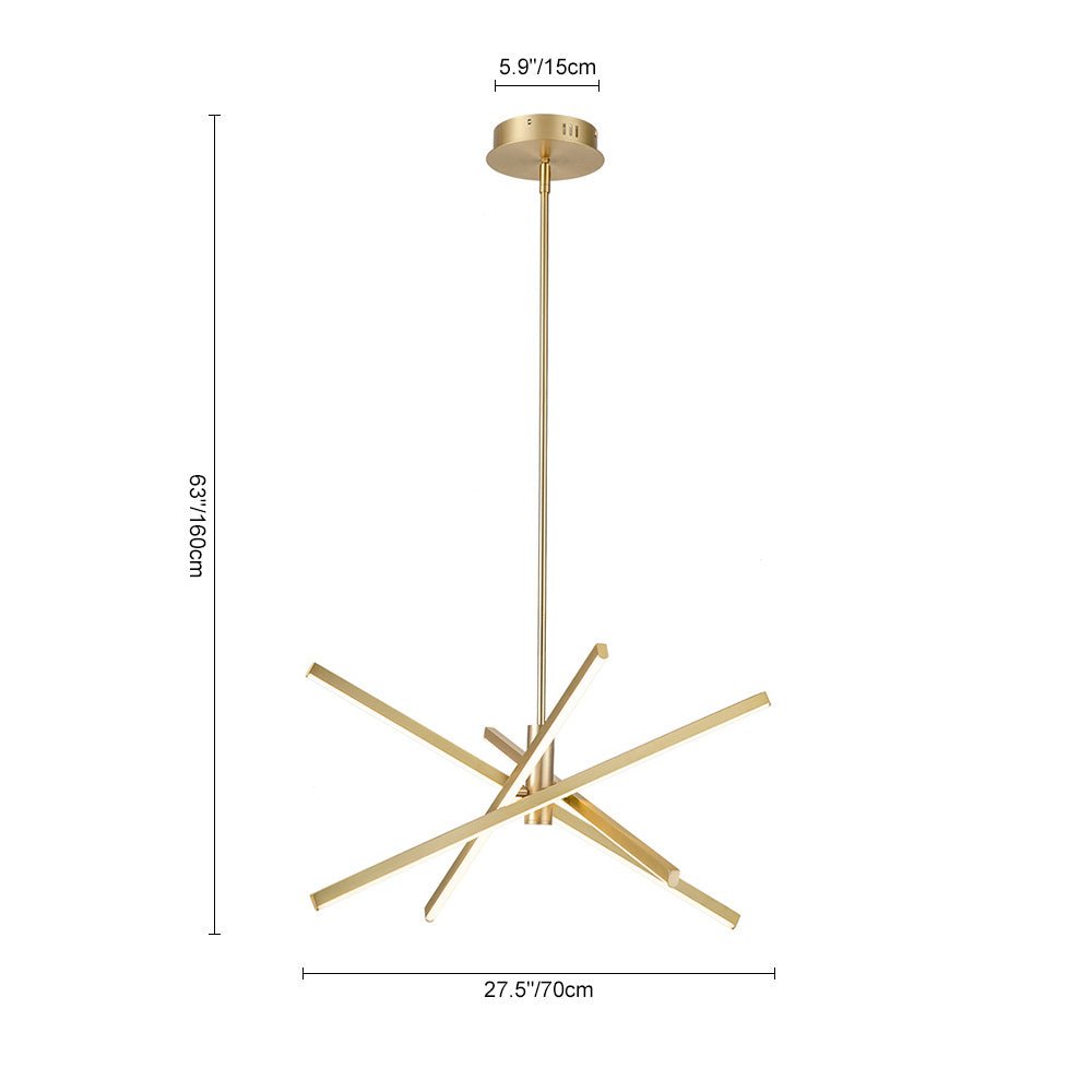 Sifulix LED Minimalist Sputnik Metal Chandelier - Lamp Copper