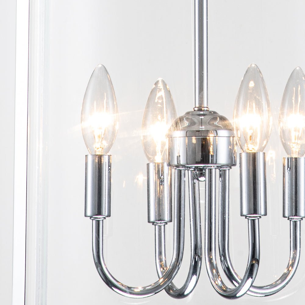 Elvera Industrial Glass Cylinder Pendant Light - Lamp Copper