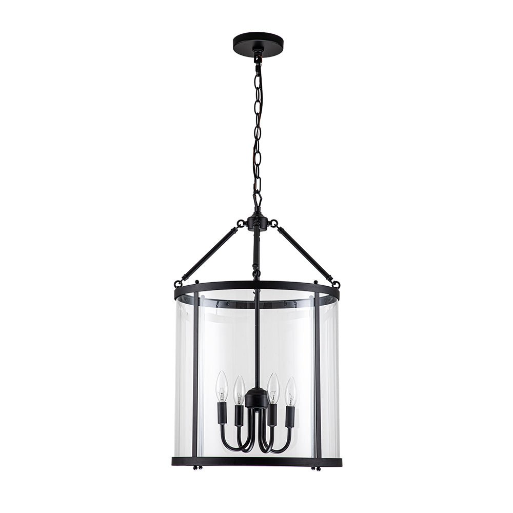 Elvera Industrial Glass Cylinder Pendant Light - Lamp Copper