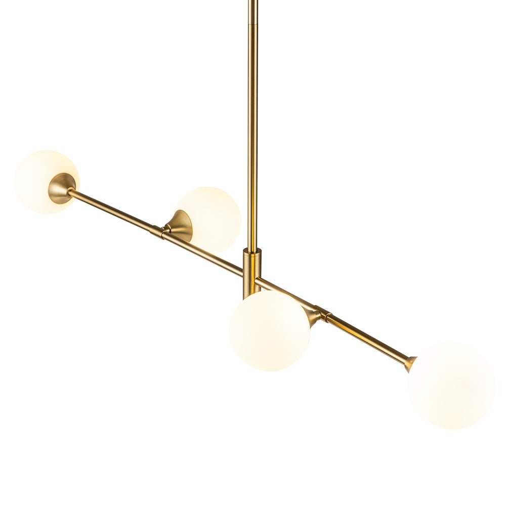 Xenuli Minimalist Opal Glass Pendant Light - Lamp Copper