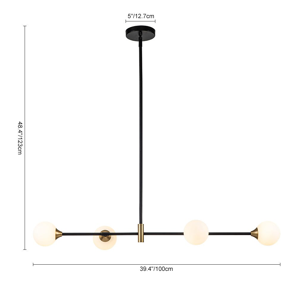 Xenuli Minimalist Opal Glass Pendant Light - Lamp Copper
