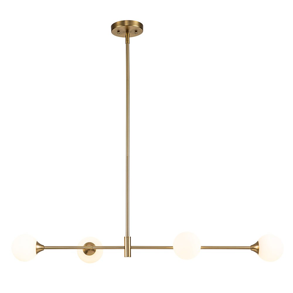 Xenuli Minimalist Opal Glass Pendant Light - Lamp Copper